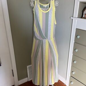 Striped Loft midi dress.